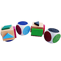Розвиваючі кубики Кольори та геометричні форми (4 шт) від Hega