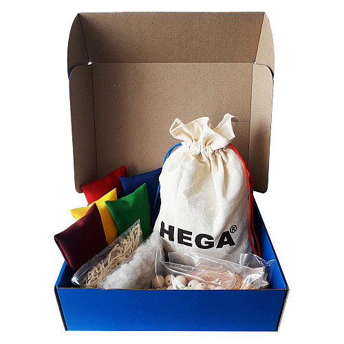 Большой развивающий набор Сенсорные мешочки (12 шт) от Hega