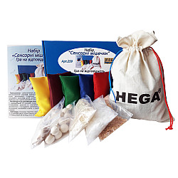 Большой развивающий набор Сенсорные мешочки (12 шт) от Hega