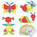 Дерев'яні геометричні фігури Танграм з картками від Obetty