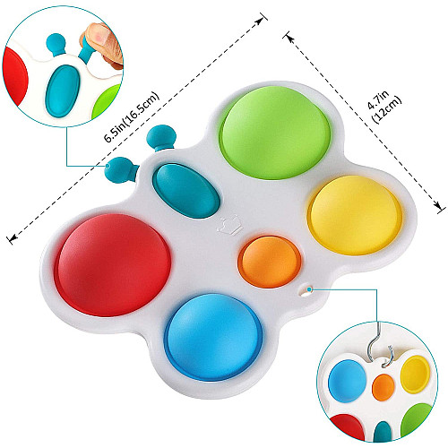Сенсорна іграшка Simple Dimple сімпл дімпл Метелик з силіконовими бульбашками від Anpole