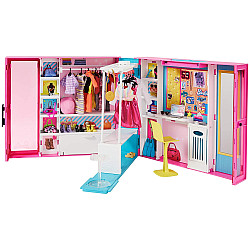 Развивающий набор Шкаф с одеждой для Барби (около 35 предметов) от Barbie