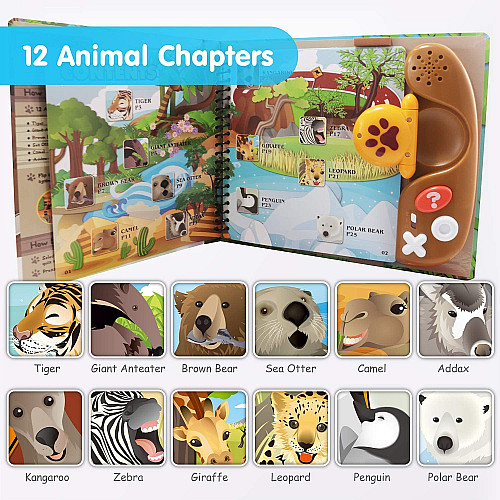 Розвиваюча іграшка інтерактивна книжка Тварини (англійська мова) від BEST LEARNING