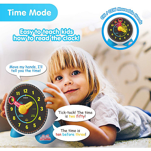 Навчальна іграшка Годинник з підсвічуванням від BEST LEARNING