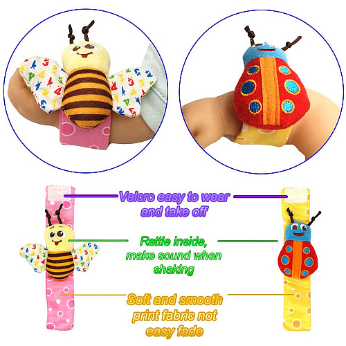 Развивающий набор для малышей (браслеты и носочки) от Bloobloomax