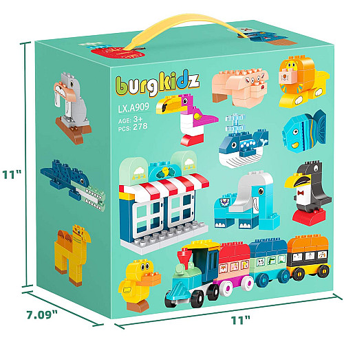 Логический строительный STEM набор Лего (278 шт) от Burgkidz