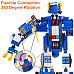 Логический строительный STEM набор 6-в-1 Робот Полиция (464 детали) от Burgkidz