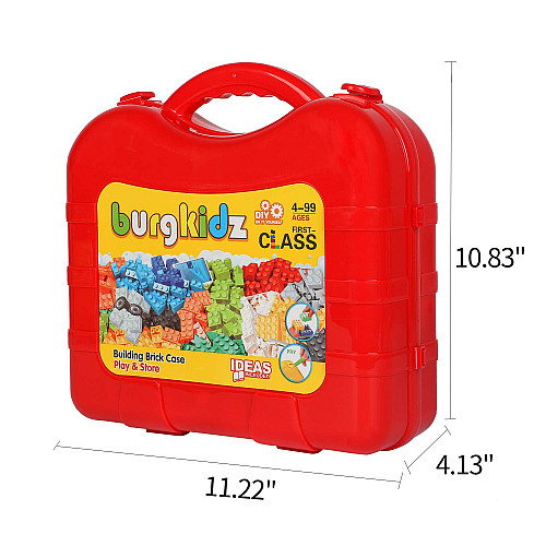 Логический строительный STEM набор Красный чемоданчик (520 шт) от Burgkidz