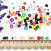 Набор для творчества Разноцветные бусины с буквами (1100 шт, 15 видов) от Obetty