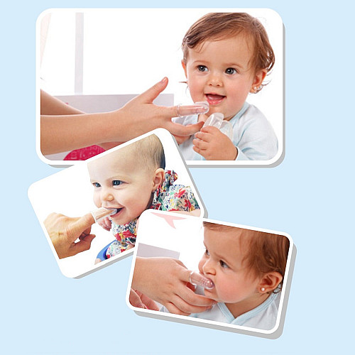 Набор цветных детских зубных щеток на палец (6 шт)