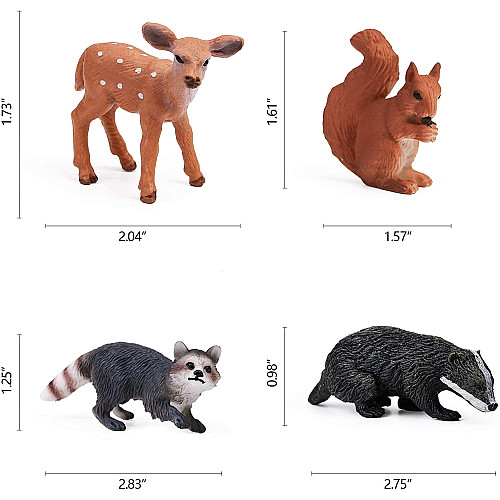 Розвиваючий набір міні-фігурок тварин (16 шт) від Obetty