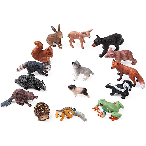 Развивающий набор мини-фигурок животных (16 шт) от Obetty
