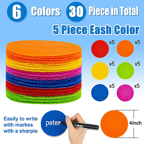 Развивающий набор Цветные круги (30 кружков)