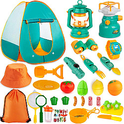 Развивающий набор Палатка для кемпинга с едой и насекомыми (45 предметов)