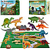 Развивающий набор Реалистичные 18 см динозавры с книгой (12 шт)