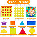 Развивающая Цветовая мозаика пегборд (72 кнопки и 24 шаблона)