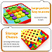 Развивающая Цветовая мозаика пегборд (72 кнопки и 24 шаблона)