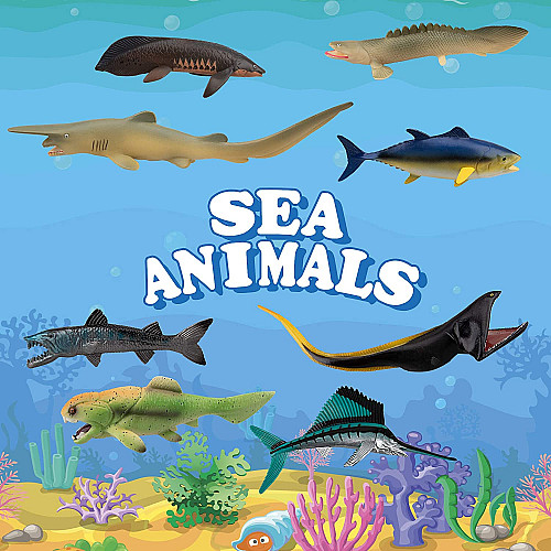 Развивающий набор фигурки Обитатели океана (8 шт) от Toymany