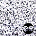 Набор для творчества Бусины бисер с буквами (1400 шт, 5 видов) от Obetty