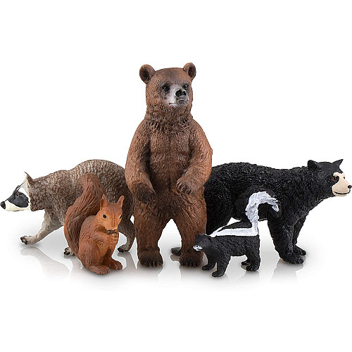 Розвиваючий набір міні фігурки Північноамериканські лісові тварини (12 шт) від Toymany