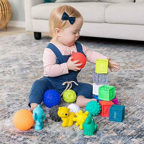 Розвиваючий набір Кубиків, фігурок і м'ячиків (20 шт) від Infantino