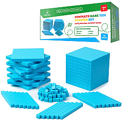 Математичний набір блоків Base Ten для саду,1, 2, 3 класу (131 шт)