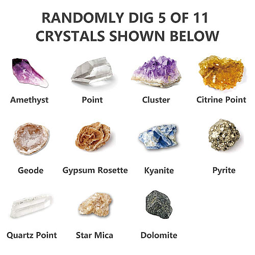 Научный STEM набор 5 кристаллов