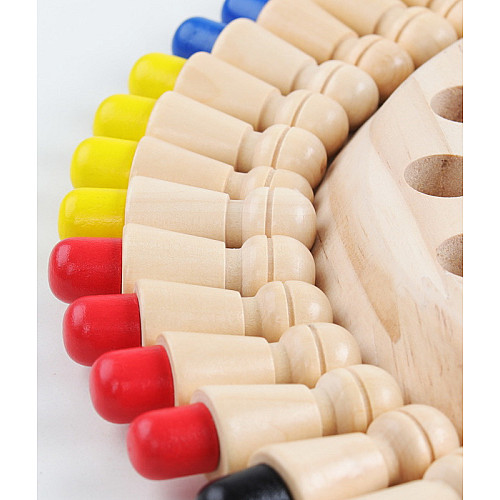 Развивающий деревянный набор Цветные шахматы от Obetty