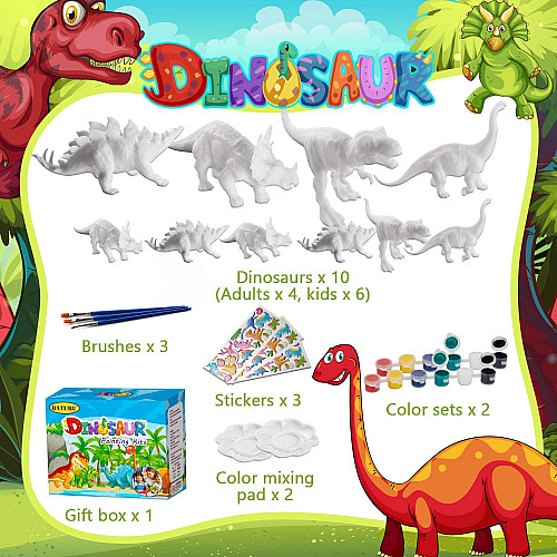 Набір для творчості Розмалюй динозаврів (10 шт)