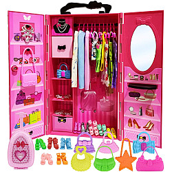 Развивающий набор Шкаф с одеждой для Барби (101 предмет)
