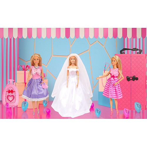 Развивающий набор Шкаф с одеждой для куклы (11 комплектов одежды)