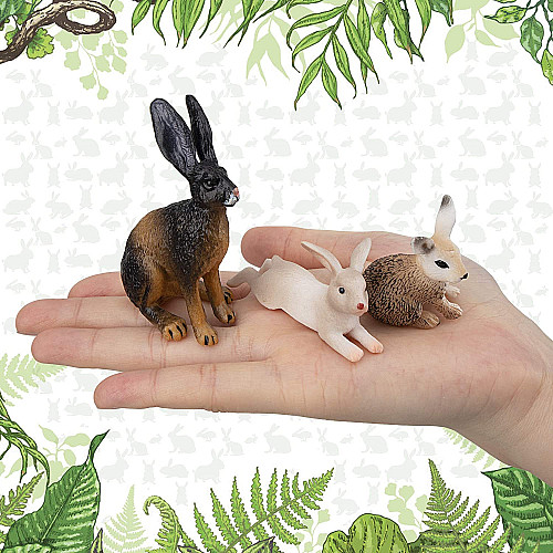 Розвиваючий набір міні фігурки Кролики зайчики (10 шт) від Toymany