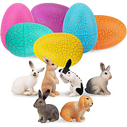 Розвиваючий набір міні фігурки Кролики і пасхальні яйця (6 + 6 шт) від Toymany