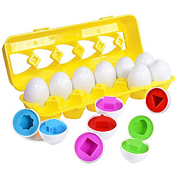 Набор для счета и сортировки Лоток с яйцами цветные формы (12 шт) 
