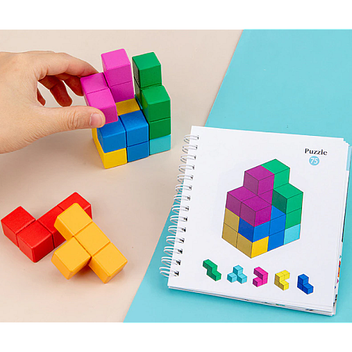 Развивающая головоломка блоки-тетрис 3D куб от Obetty