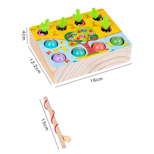 Развивающий набор сортер магнитная рыбалка и огород от Obetty