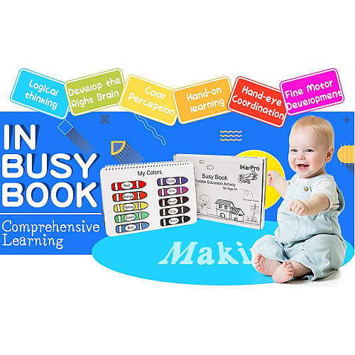 Развивающий набор книга Монтессори для раннего обучения