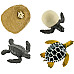 Развивающий набор фигурки Жизненный цикл зеленой морской черепахи (4 шт)