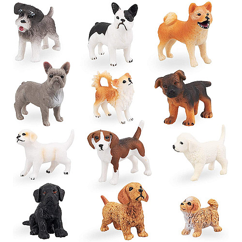 Развивающий набор мини фигурки Собаки (12 шт) от Toymany