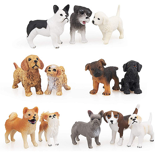 Развивающий набор мини фигурки Собаки (12 шт) от Toymany