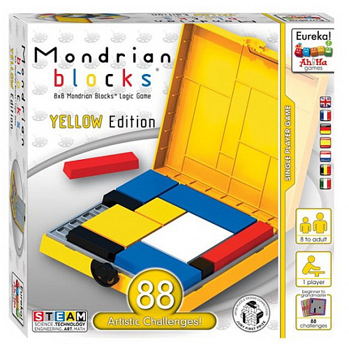 Настільна гра головоломка жовта Блоки Мондріана