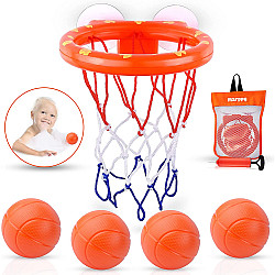Развивающий набор для ванной Баскетболл (кольцо + 4 мяча)