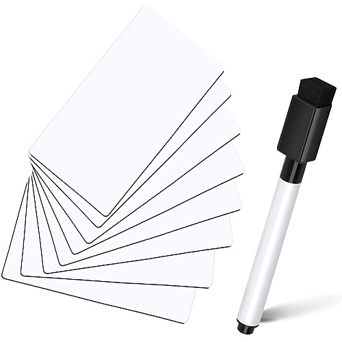 Набор белых магнитных карточек с маркером (26 шт)