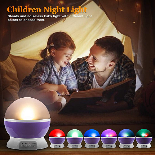 Дитячий нічник проектор з зірками