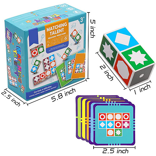 Развивающий логический набор головоломка Кубики пазлы (20 шт)