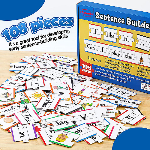 Розвиваюча гра пазли Побудова речення (108 елементів)