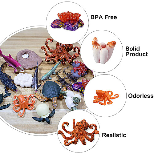Розвиваючий набір фігурки Життєвий цикл морських тварин (17 шт) від Toymany