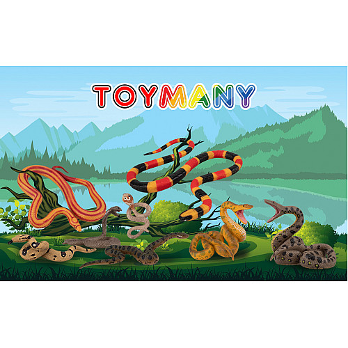 Розвиваючий набір міні фігурки Змії (8 шт) від Toymany