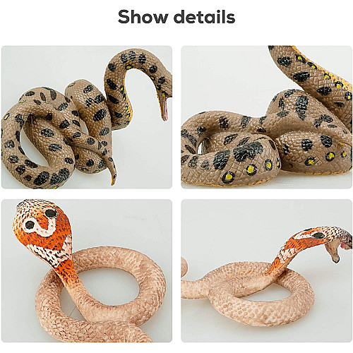 Развивающий набор мини фигурки Змеи (8 шт) от Toymany