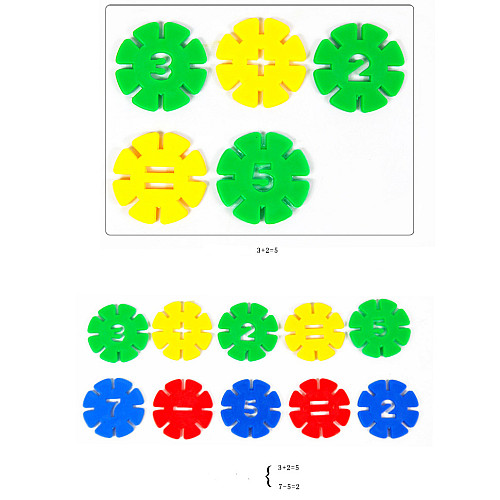 Строительный набор Цветные диски с цифрами от Obetty